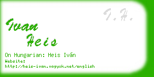 ivan heis business card